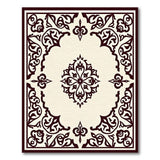 Ornate Maroon Traditional Persian Area Rug
