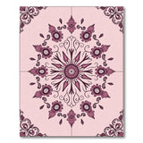 Floral Vintage Pink Mandala Floral Area Rug