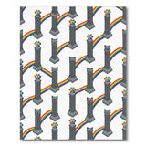 Rainbow Cat Pillar Washable Area Rug