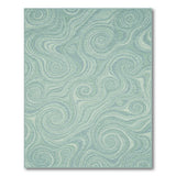Teal Swirl Abstract No. 6 Area Rug