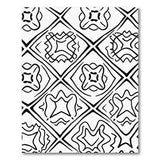 Black White Geometric Diamond Pattern Rug