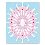 Pink Daisy Mandala Area Rug