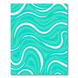 Teal Wave Abstract No. 4 Area Rug