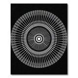 Geometric Modern Black White Geometric Mandala Area Rug
