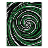 Abstract Area Hypnotic Green Spiral Abstract Area Rug