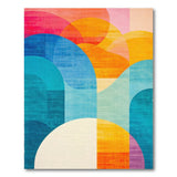 Vibrant Overlapping Arches Geometric Area Rug