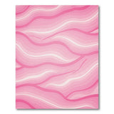 Flowing Pink Ombre Wave Area Rug