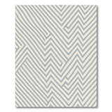 Modern Blue Zigzag Geometric Area Rug