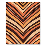 Orange Chevron Zigzag Geometric Area Rug