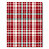 ODIKA Red and White Plaid Washable Rug, Low Pile Non-Slip Tartan Area Rug for Kids & Pets