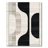 Modern Black Abstract Geometric Area Rug