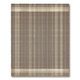 Coastal Beach Beige and Neutral Beige Tan Striped Woven Area Rug