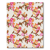 ODIKA Washable Bohemian Floral Area Rug - Low Pile Non-Slip Pink & Orange Rug