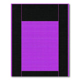 Bold Purple Area Rug with Black Geometric Frame