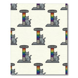 Rainbow Cat Post Kids Area Rug