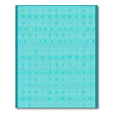 Teal Cloud Grid Geometric Area Rug