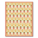 ODIKA Washable Tropical Pineapple Print Area Rug - Low Pile & Non-Slip