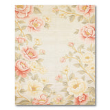 Blush Floral Vintage Blush Peony Floral Area Rug