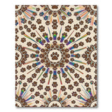 Rainbow Paw Print Mandala Area Rug