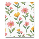 Cheerful Pink Yellow Daisy Floral Rug