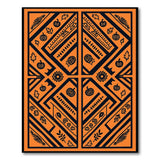 Orange Pumpkin Harvest Fruit Pattern Area Rug