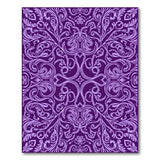 Purple Purple Ornate Floral Area Rug