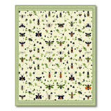 Whimsical Bumblebee Berry Meadow Rug