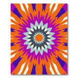 Vibrant Multi-Color Geometric Flower Area Rug