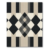 Black and White Modern Black White Geometric Diamond Area Rug