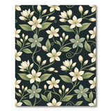 Delicate White Blossom Floral Area Rug