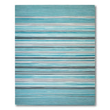 Blue Teal Striped Area Rug