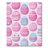 Playful Pink Blue Easter Eggs Area Rug