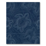 Blue Topographic Contour Area Rug
