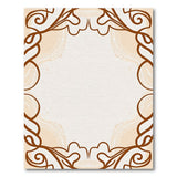 Ornate Floral Scroll Beige Area Rug