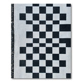Black White Geometric Checkerboard Area Rug