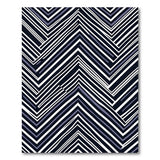 Bold Purple Zigzag Geometric Area Rug