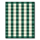 Green Rustic Farmhouse Green Plaid Checkered Area Rug