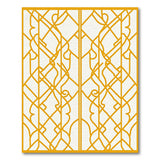 Golden Arabesque Lattice Area Rug
