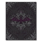 Purple Bat Ornate Area Rug