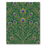 Emerald Peacock Feather Area Rug