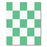 Mint Green Textured Checkered Area Rug