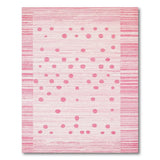 Pink Polka Dot Vertical Stripe Area Rug