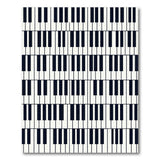 Piano Keys Black White Area Rug