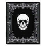 Grinning Skull Ornate Floral Border Rug