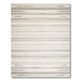 Modern Beige Grey Horizontal Striped Area Rug