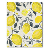 Yellow Vibrant Lemon Branch Area Rug