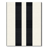 Bold Black Vertical Stripe Area Rug