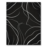 Black White Abstract Wave Abstract Area Rug