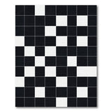 Black White Geometric Modern No. 6 Area Rug