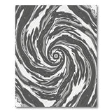 Hypnotic Vortex Swirl Black White Abstract Area Rug